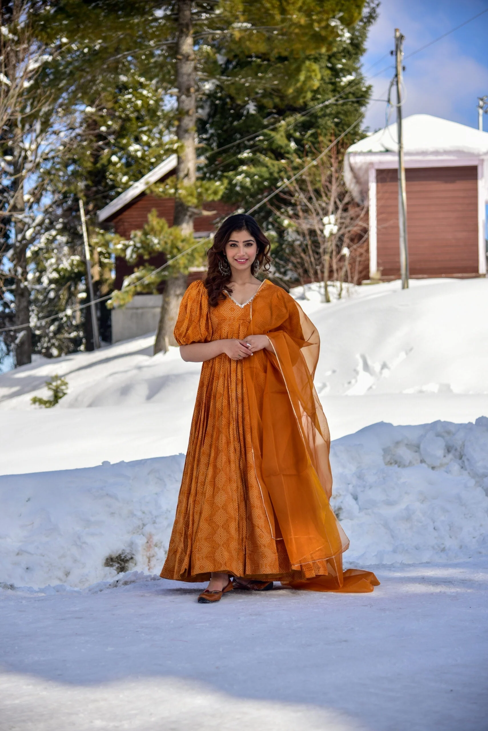 vibrant mustard maxi set